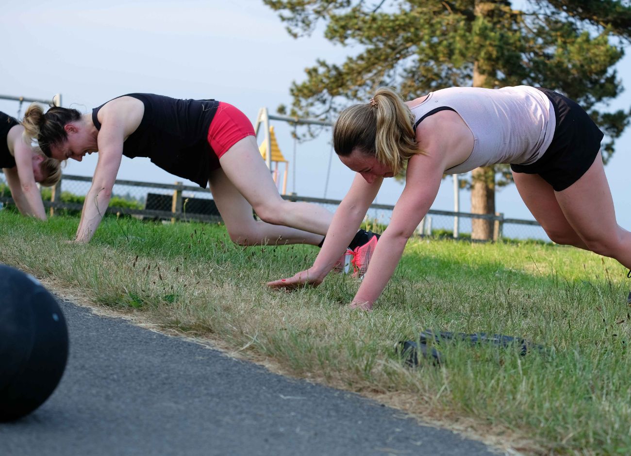 core strength exercising at bootcamp