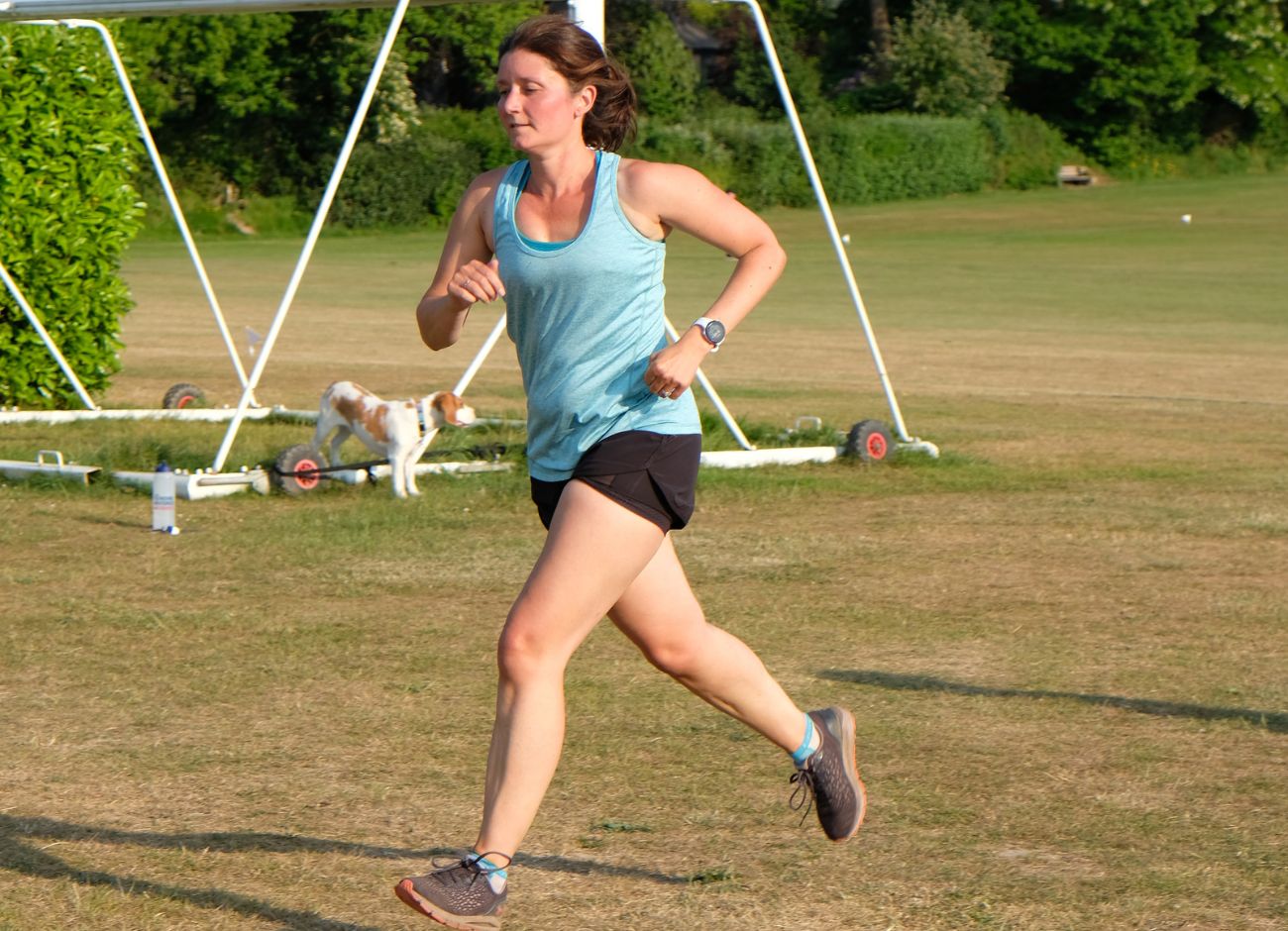 fit woman running at bootcamp